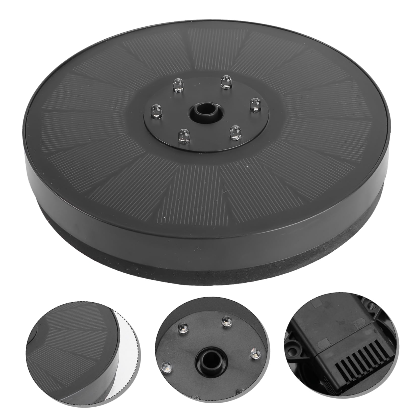 Toyvian Solarbrunnen Komplettset Mit Led-Beleuchtung Für Garten Teich Oder Pool Schwimmbrunnen Mit Solar-wasserpumpe Für Wasserkreislauf Und Sauerstoffanreicherung Outdoor Gartendekoration
