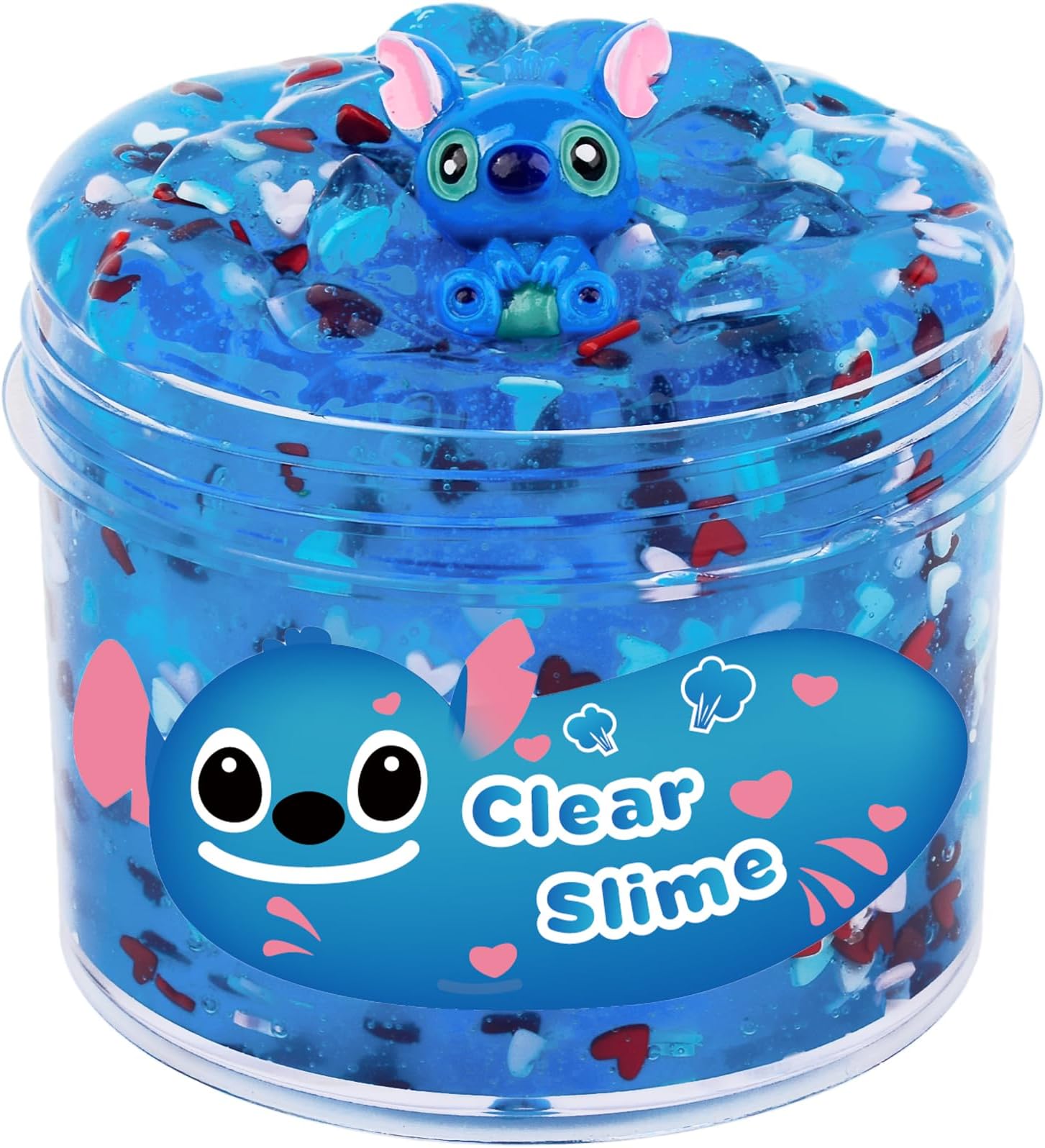 Blue Clear Slime 7OZ Premade Crystal Putty Crunchy Clear Slime Stress Relief Toys for Kids Party Favors Birthday Christmas Toys for Girls Boys