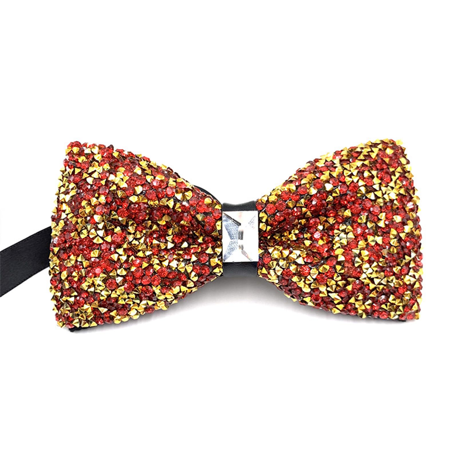 Lilinzhi Corbata ajustable preatada para hombre, para boda, fiesta, diamantes de imitación de cristal, collar de moda, joyería para el cuello