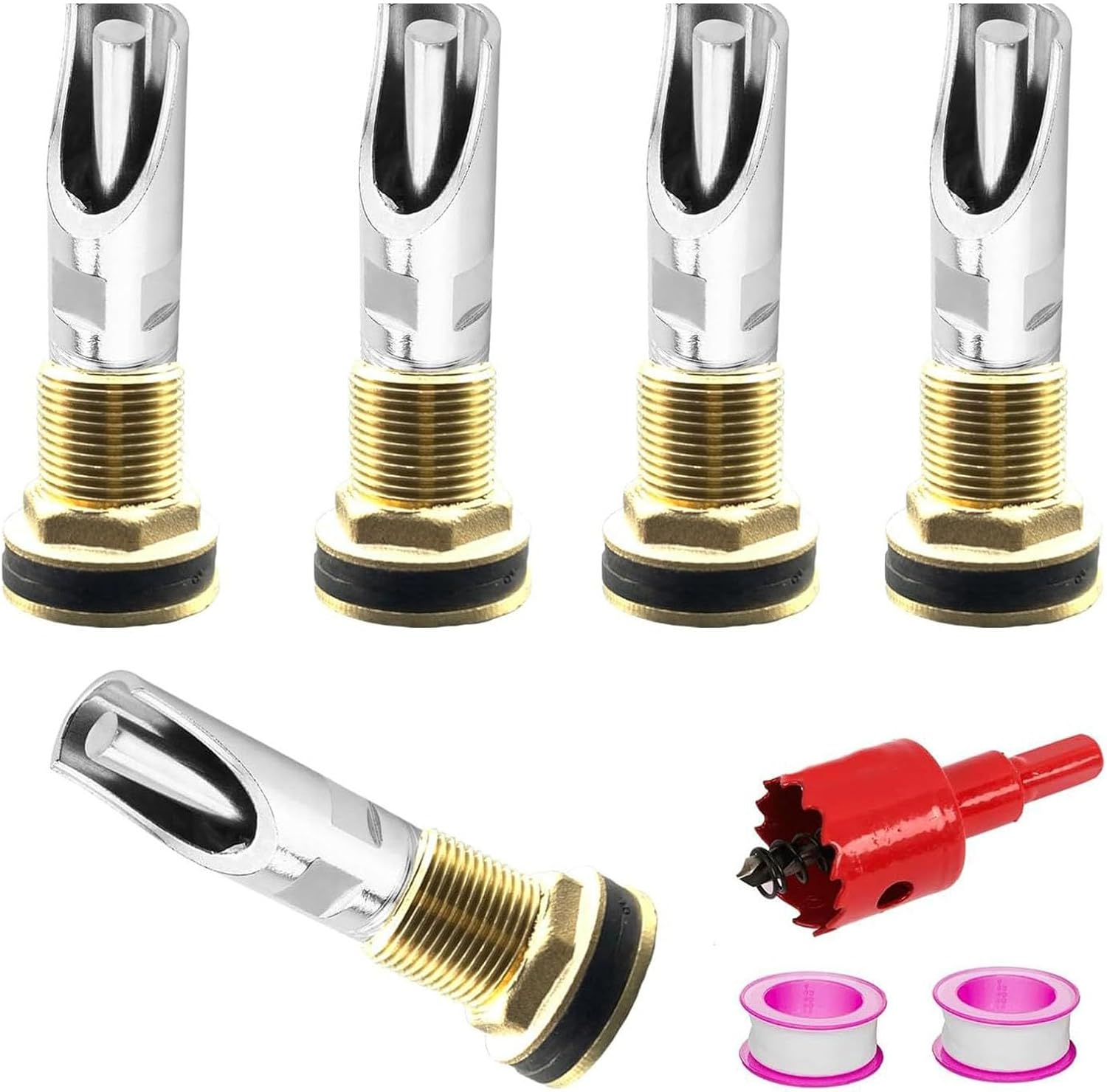 Practical Nipple Waterer Set 5Pcs Stainless Steel Drinker Feeder Accessory for Pigs and Goats Connectors Included Automatic Pigs Drinker