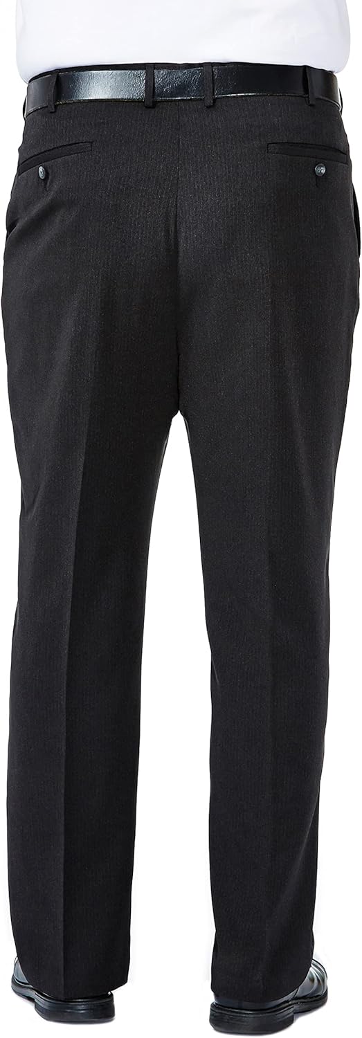 Haggar Mens Classic Fit Soild Stretch Suit Separate Pant (Regular and Big and Tall) - Image 3