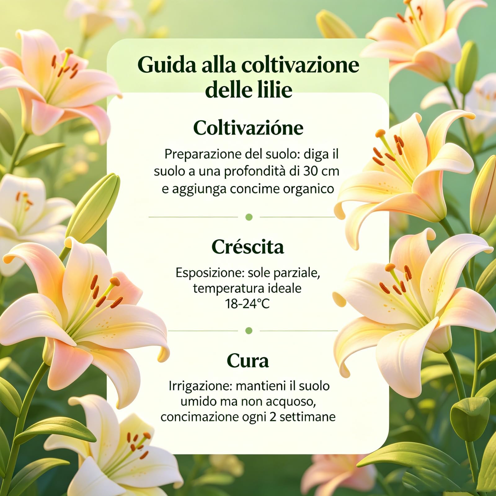 lilium bulbi/giglio bulbi/Resistenti Perenne/Colori vivaci/Facile da curare/Ideali per Balconi e Giardini-10Rizomi-A