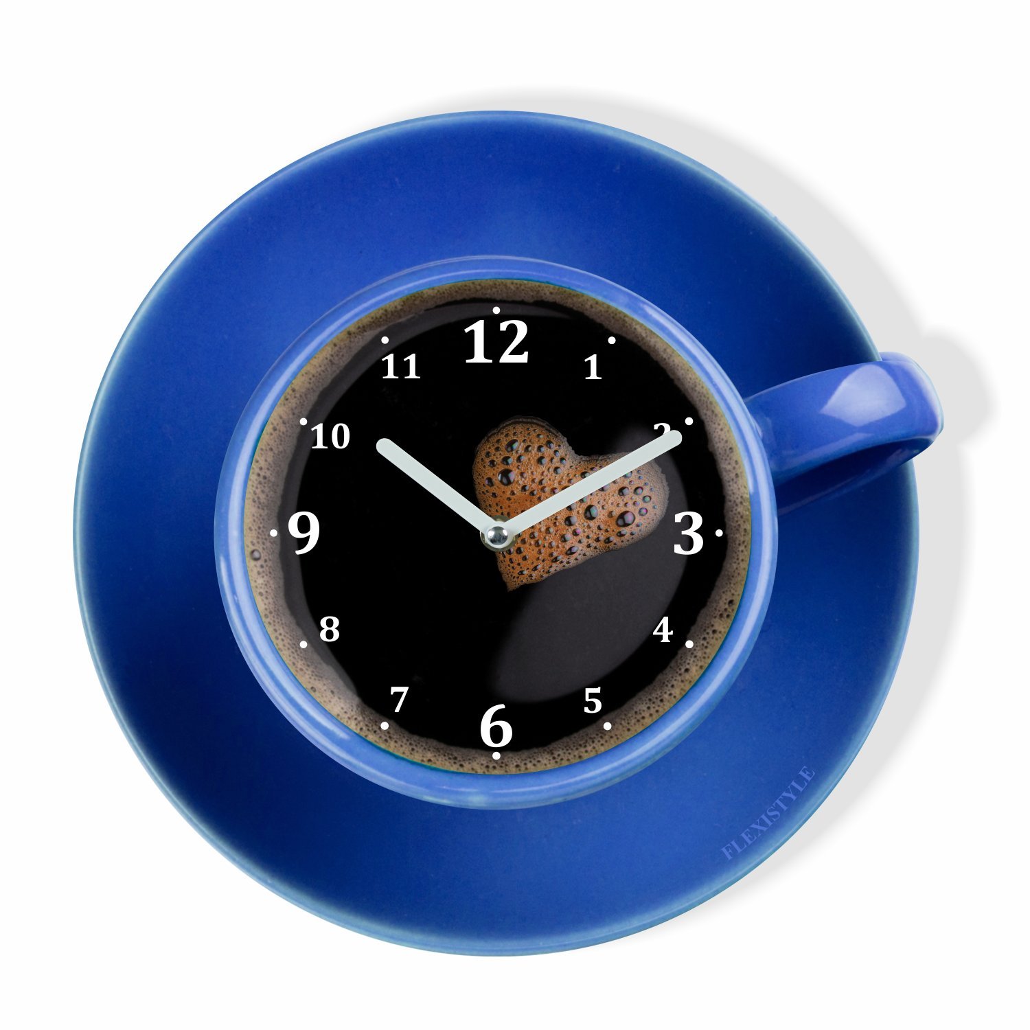 Orologio Da Parete DEKORI Con Pendolo - Design Tazza Caffè, Prodotto In Italia, Movimento Silenzioso - Foto 14