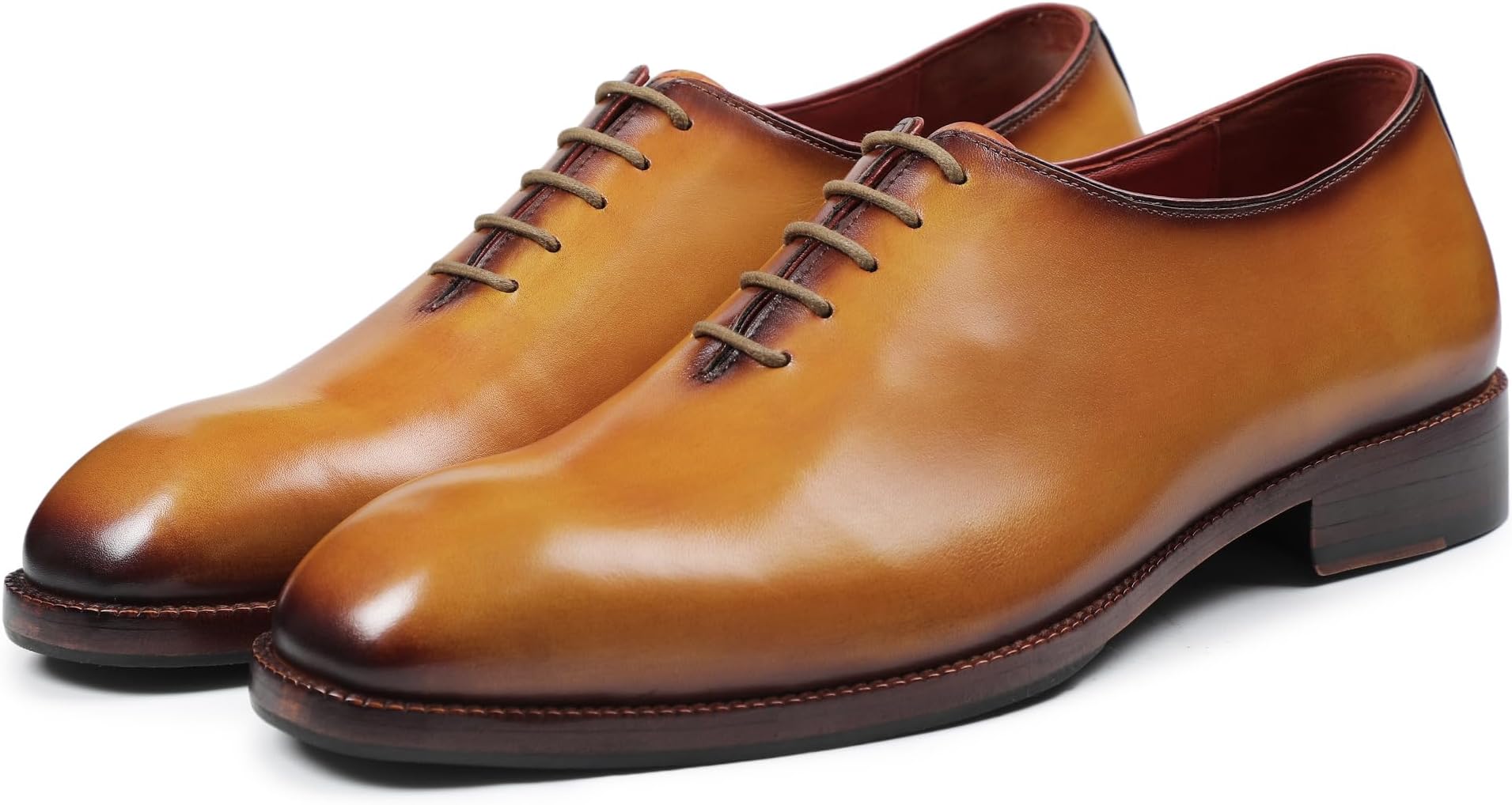 Handcrafted Wholecut Oxford Men's Genuine Leather Lace Up Dress Shoes