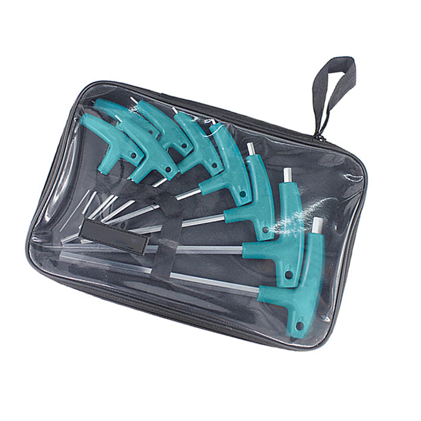 Jazuaiao 6 / 9Pcs T-Shaped Hexagon Wrench Hexagon Wrench Inner Spanner Hand with Storage Bag for Car Electronic Maintenance for Mechanical Repair