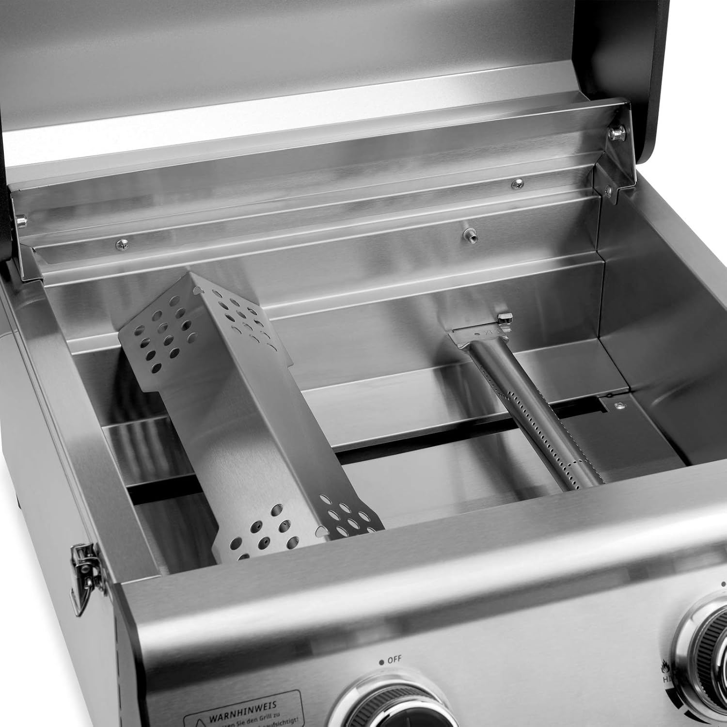 TAINO COMPACT 2.0 S Set di copertura per barbecue da tavolo, riduttore di pressione a gas, compatto, 2 fuochi in acciaio inox TAINO COMPACT 2.0 S Set di copertura per barbecue da tavolo, riduttore di pressione a gas, compatto, 2 fuochi in acciaio inox