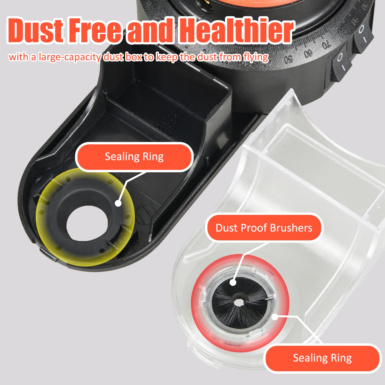 Collecteur de Poussière, Aspirateur de Perceuse électrique, aspirateur mural pour le perçage sans poussière de surfaces planes compatible avec tous les outils de perçage de perçage