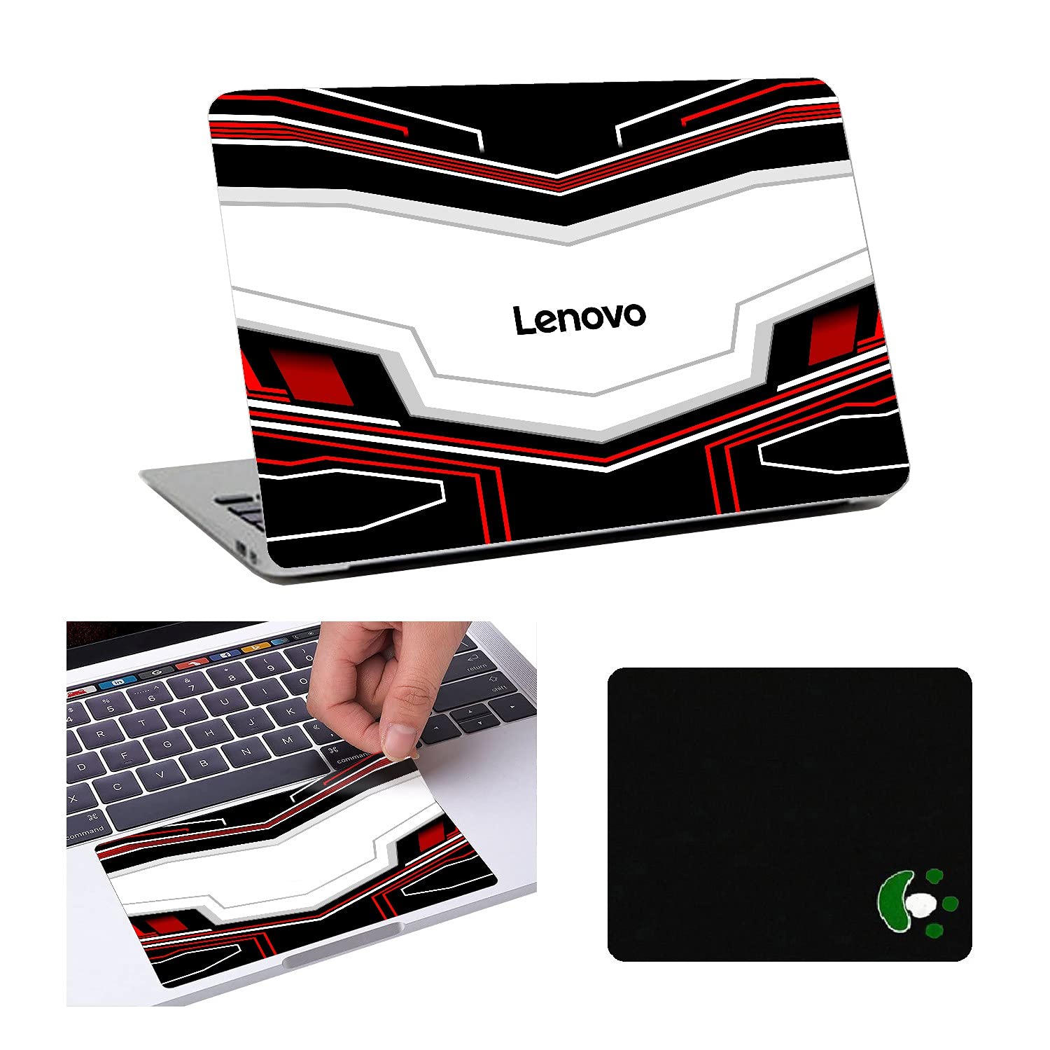 Namo Arts 3in1 Accessories Combo Kit - Laptop Decal with Touch Pad Skin and Mouse Pad Compatible for Lenovo Laptops 15.6 Inch (Customizable) Lenovo-M1026 (B09HQLPRP1) Amazon Price History, Amazon Price Tracker