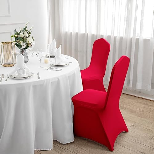 Vista 104 de Funda de elastano para silla, 12 unidades, fundas para silla, fundas para sillas de sala de estar, funda extraíble lavable y elástica para silla