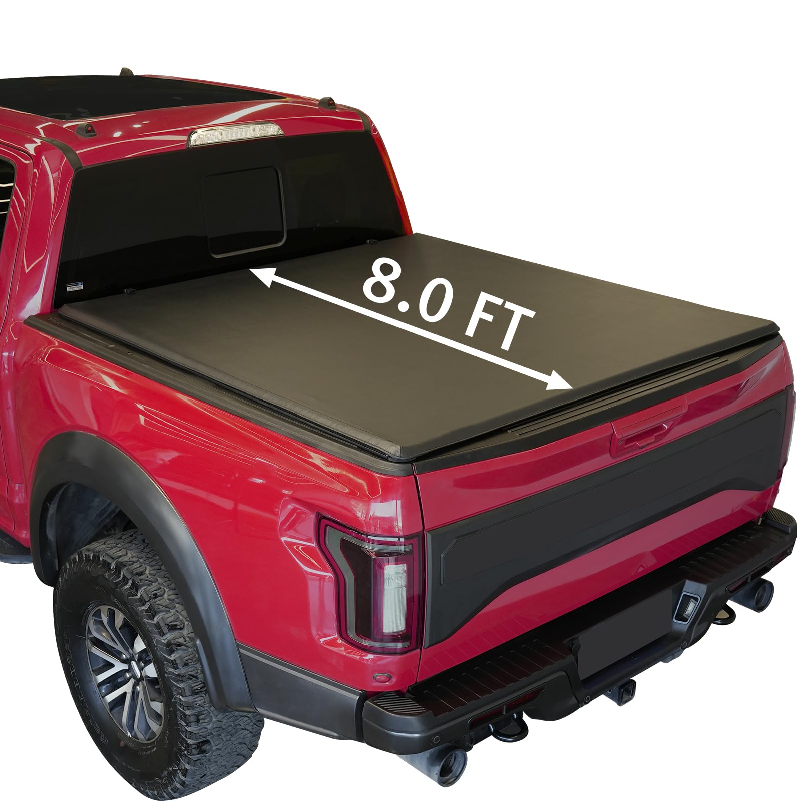Perfit Liner Soft Roll Up Truck Bed Tonneau Cover for 8 FT 2014-2018 Silverado/GMC Sierra 1500 & 2015-2019 2500 3500 HD 8 FT (96") Bed