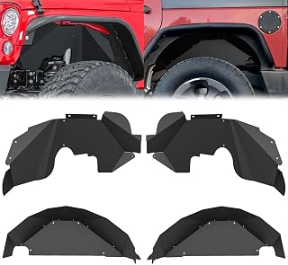 Front Rear Inner Fender Liners for 2007-2018 Jeep Wrangler JK JKU 2/4 Door