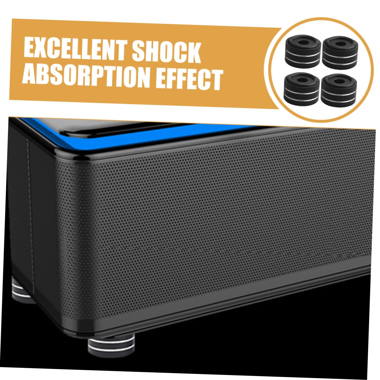 Housoutil 4pcs Speaker Isolation Feet Non- -Absorbing Amplifier Pads Audio Cushion for Speakers and Turntables