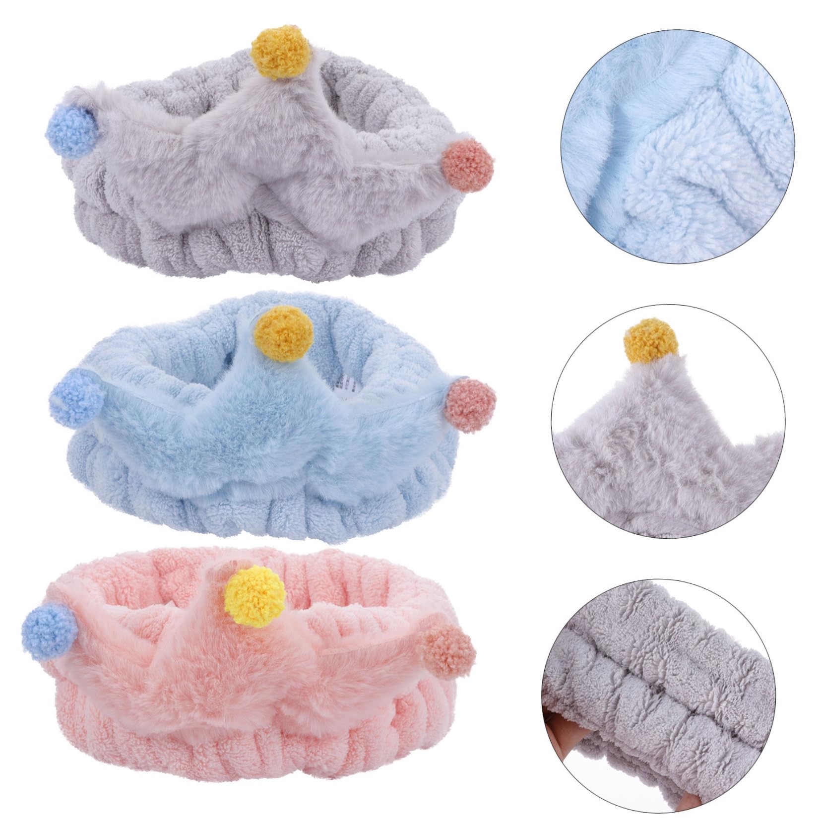 Housoutil 9 Pz per make up scrunchies accessori spa hair jewelry bandana hair band bandane elasticità trucco borsa da bagno sciarpa Mancare impostare vello di corallo