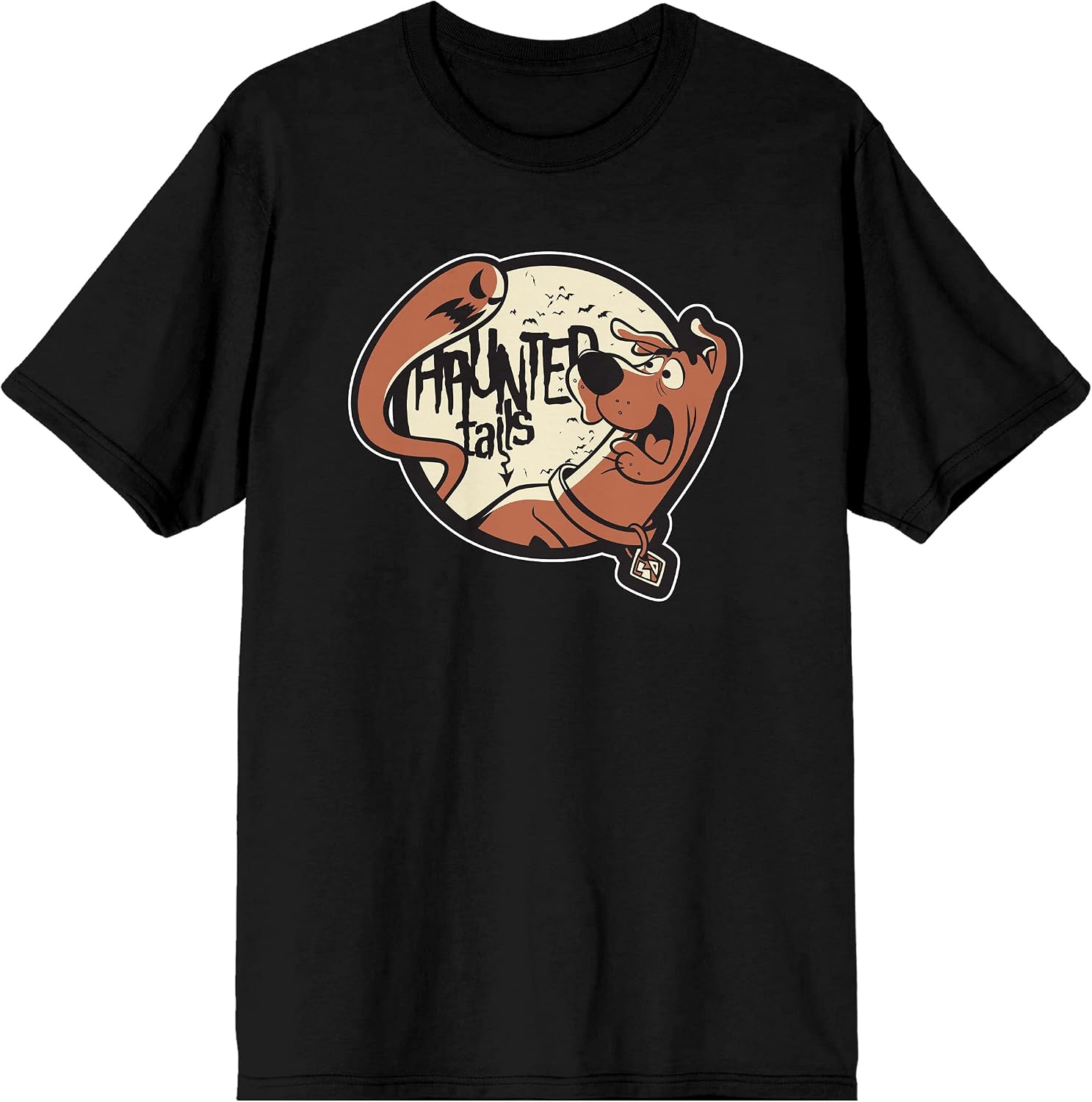 Men's Scooby Doo Cartoon Black Short Sleeve Graphic Tee Shirt
