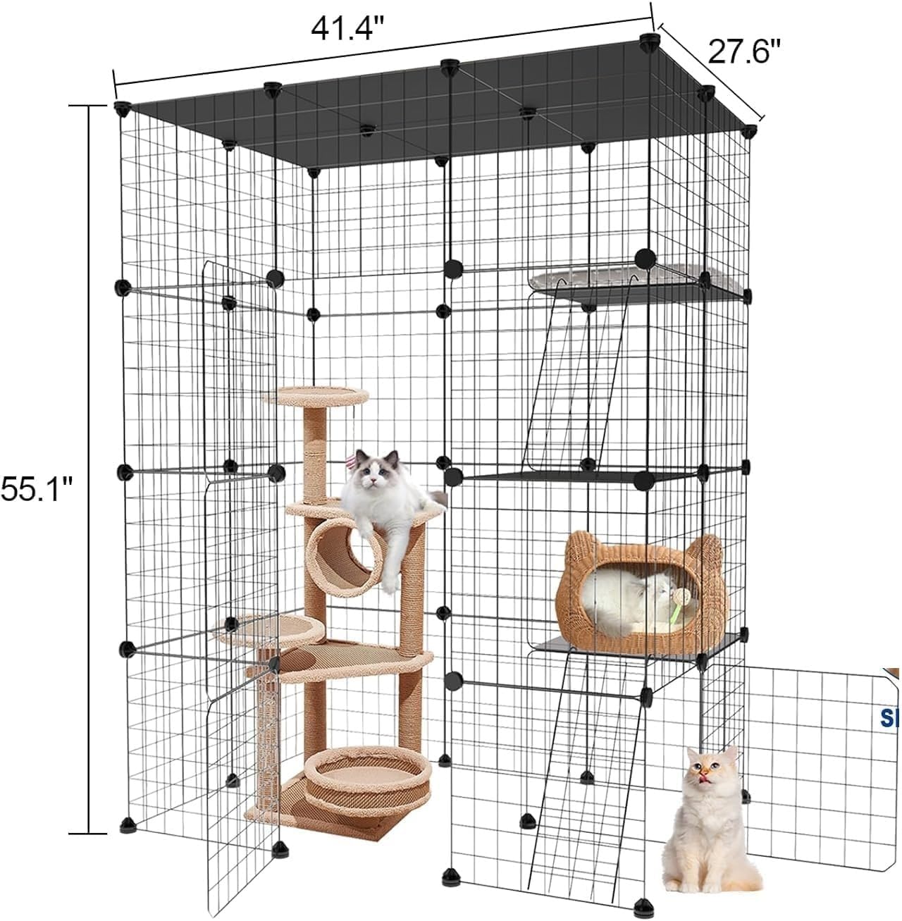 Practical Large Cat Cages, Artificial Pet Cages, Suitable for Small Indoor Pet Cats and Dogs