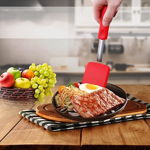 Miniatura 3 de Espátula de silicona para galletas, 2 unidades, espátula de silicona antiadherente, resistente al calor, mini espátula de brownie para voltear huevo