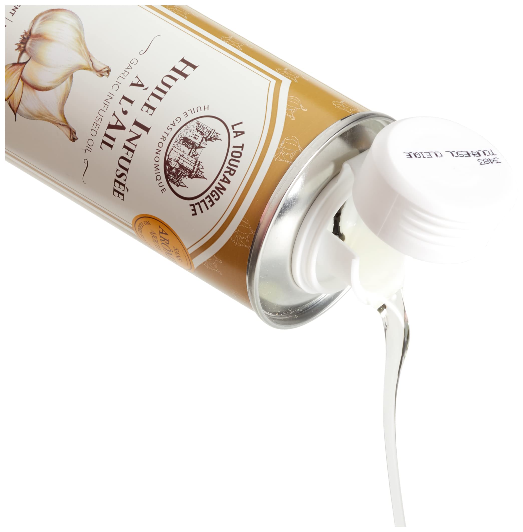 La Tourangelle – Knoblauchöl – Intensiver, köstlicher Geschmack von frischem Knoblauch für Ihr Fleisch, Ihre Pürees und Marinaden – 250 ml – 3er-Pack