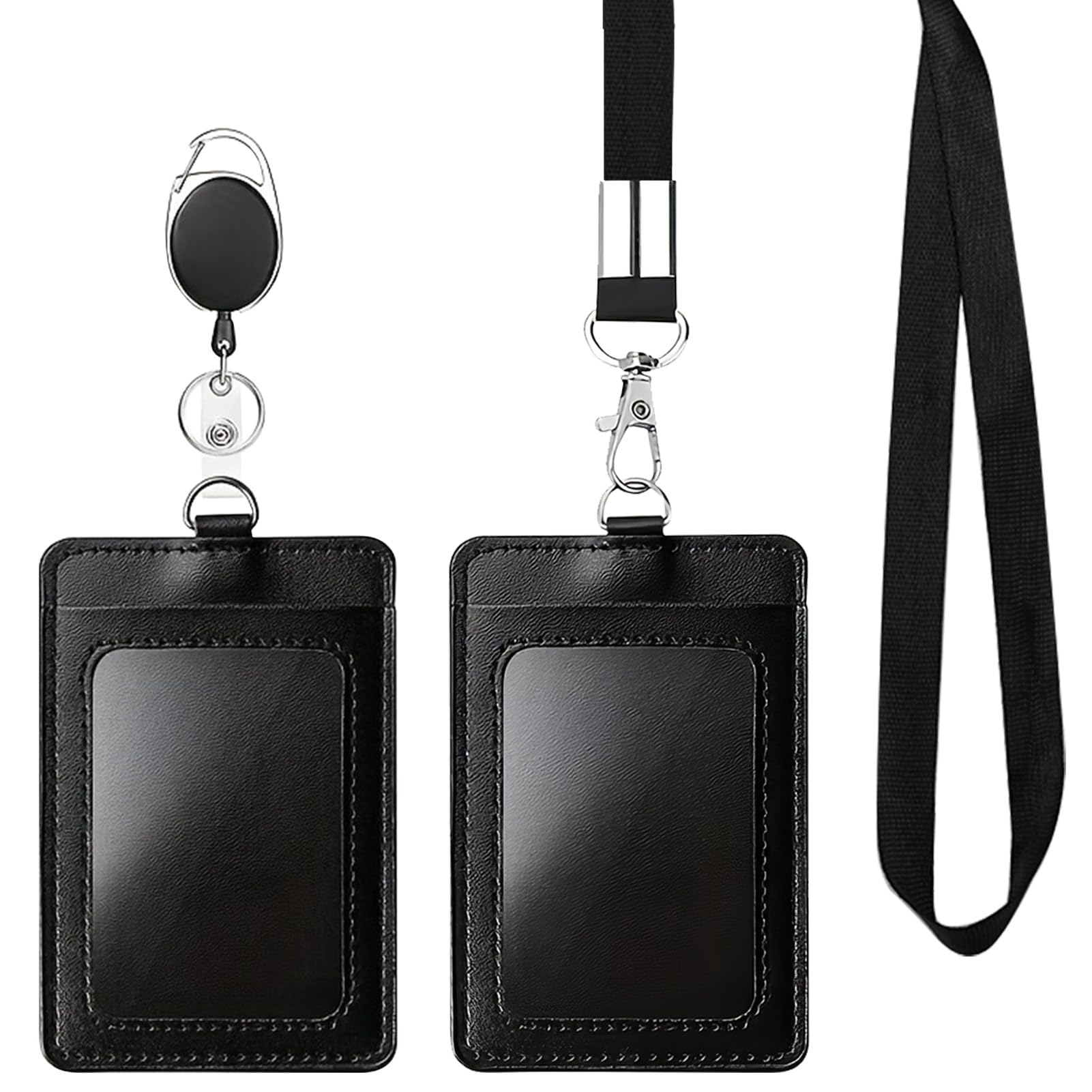 Pack De 10 Cordones Negros Para Tarjetas De Identificación – Nylon Suave De 1.5 Cm De Ancho Con Clips Giratorios – Ideal Para Credenciales, Llaves Y Teléfonos