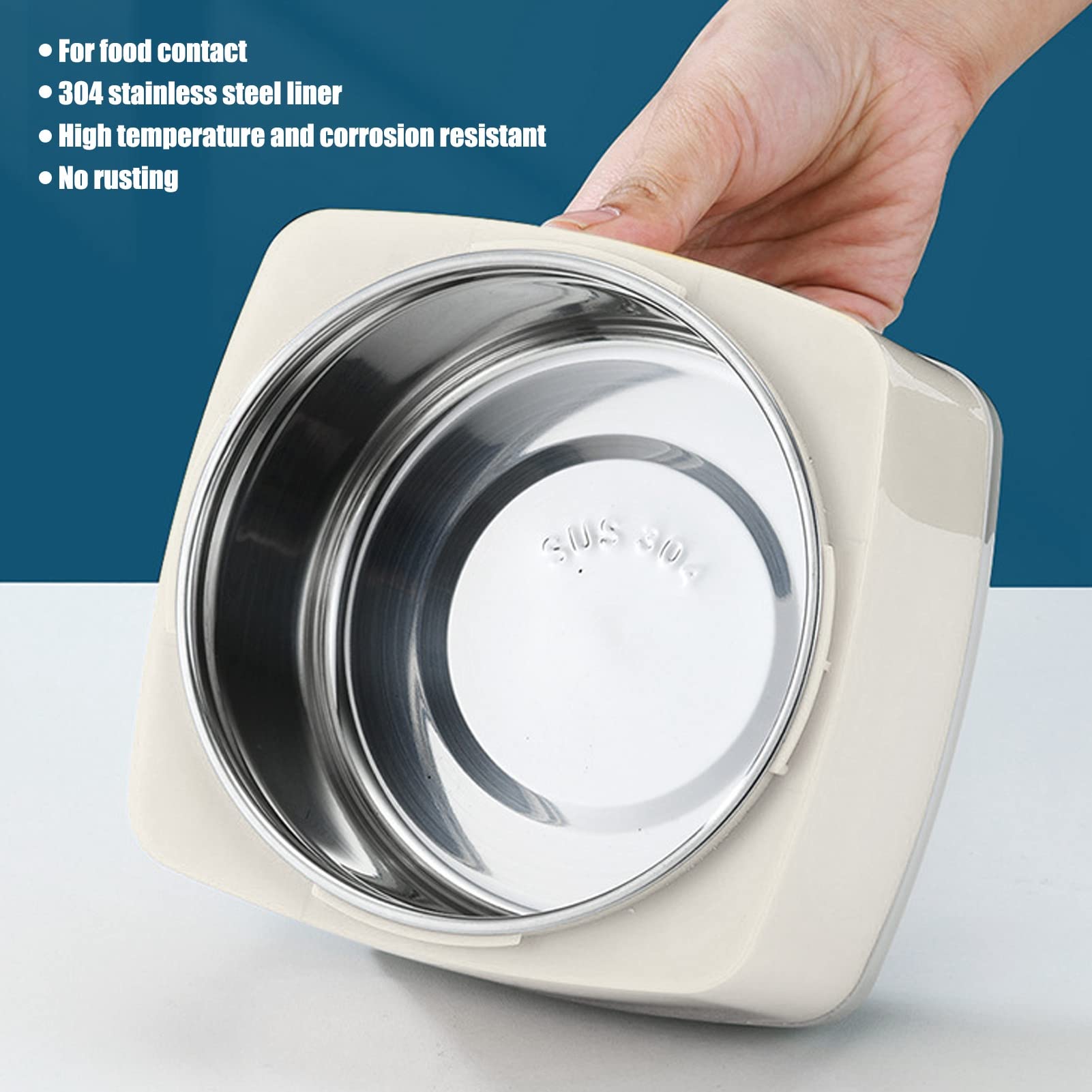 Scatola per il pranzo portatile, Scatola per il pranzo Isolata Sottovuoto In Acciaio Inox di Grande capacità per Ufficio Scuola Lavoratori Studenti (Acouto4r8ckzpiym-13)