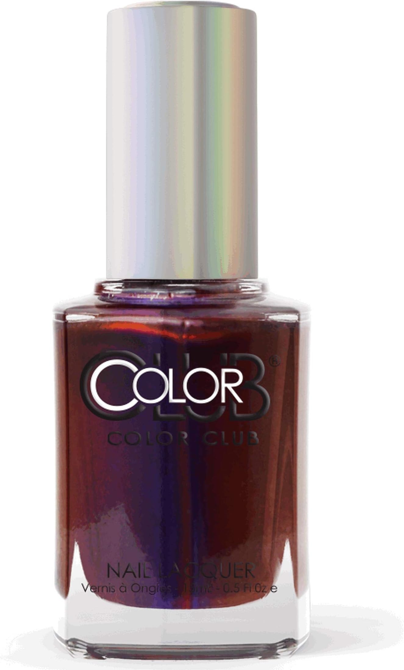 Color Club Nail Lacquer We'll Never Be Royals, Oil Slick Collection, Dark Purple Red Blue Color .5 fl oz (15 mL)