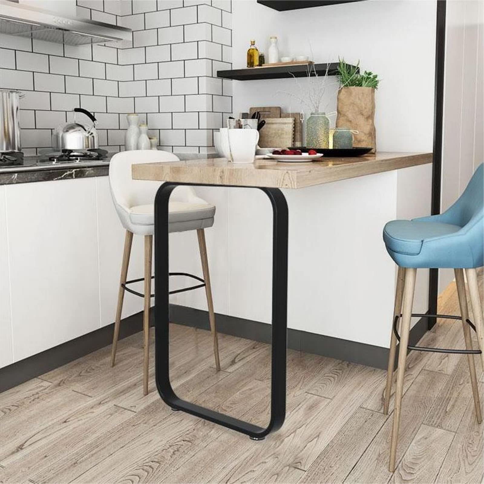 Metalowe nogi do ławki do mebli DIY, wytrzymałe, przemysłowe, stalowe nogi do stołu, szerokość 45 cm/55 cm, wysokość 72,5 cm, wymienne nogi do stolików kawowych, nowoczesnych biurek, stołów