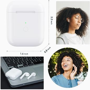 Wireless Charging Case Compatible with AirPods 1st/2nd Generation with Bluetooth Pairing Button, Replacement Charger Case Only