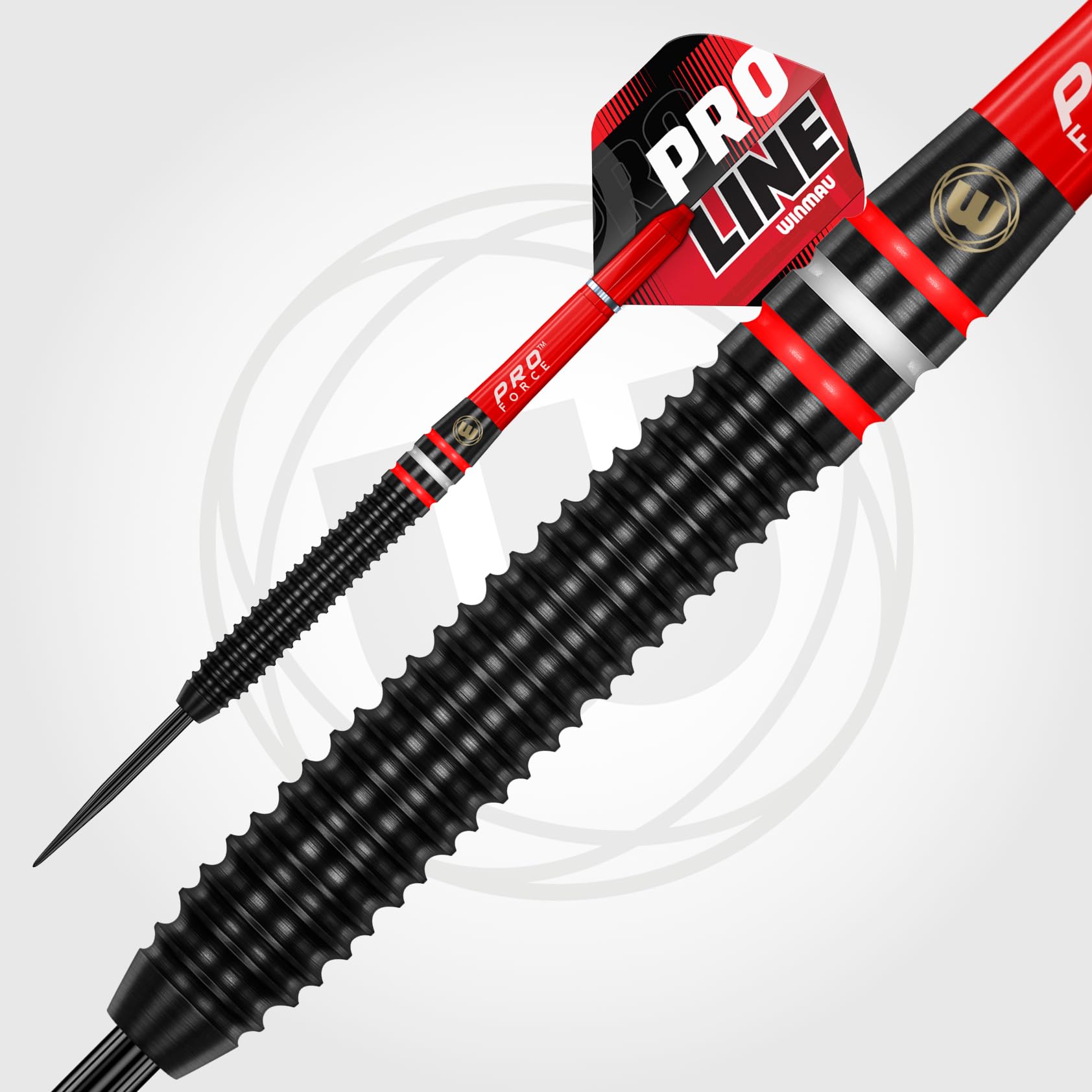 WINMAU PRO-Line – Freccette con Punta in Acciaio al tungsteno – Rivestimento Onyx – Ringed