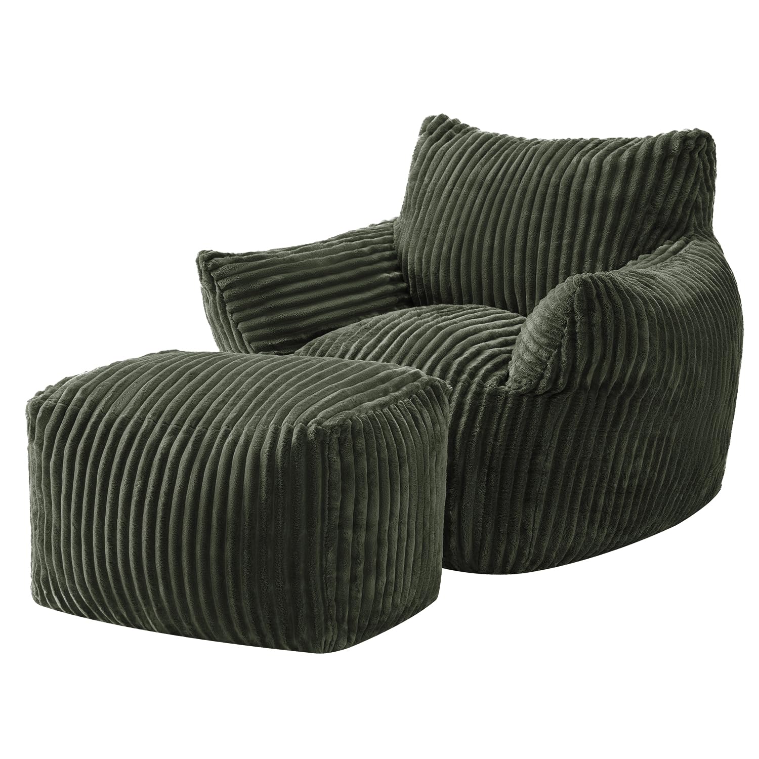 JULY'S SONG Schlafsofas Relaxsessel mit Rückenlehne und Fußstütze,Salbeigrün