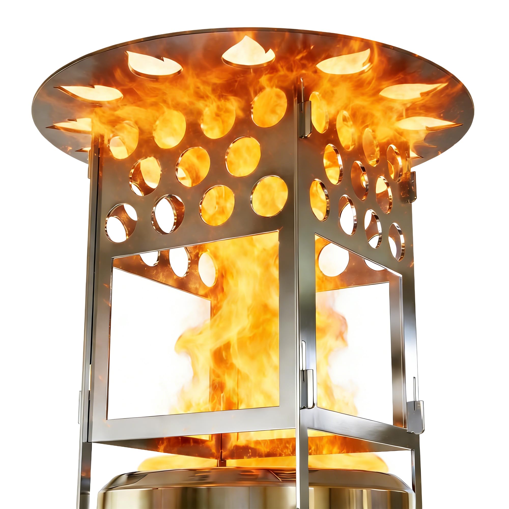 YEFU Feuerstelle Wärmeabweiser für Solo-Herd Mesa XL YEFU 17,8 cm, tragbarer Wärmeverteiler für Tisch-Feuerstelle, erfasst und leitet Wärme um, Abnehmbarer Mesa XL Hitzeschutz für Solo-Herd-Zubehör