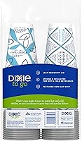 Vista 2 de Dixie To Go - Tazas de café de papel con tapas, 12 onzas, 156 unidades, vasos de papel aislantes desechables para bebidas calientes o frías