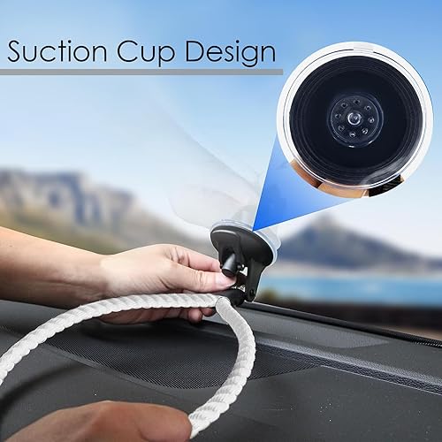 Miniatura 3 de Paquete de 2 soportes de sombrero de vaquero para vehículo, soporte para sombrero de vaquero con ventosas, soporte para sombreros de vaquero para