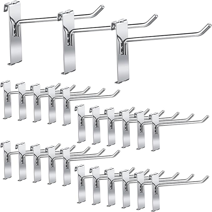 LEIFIDE 25 Pcs Gridwall Panel Hooks Panel Display Hooks