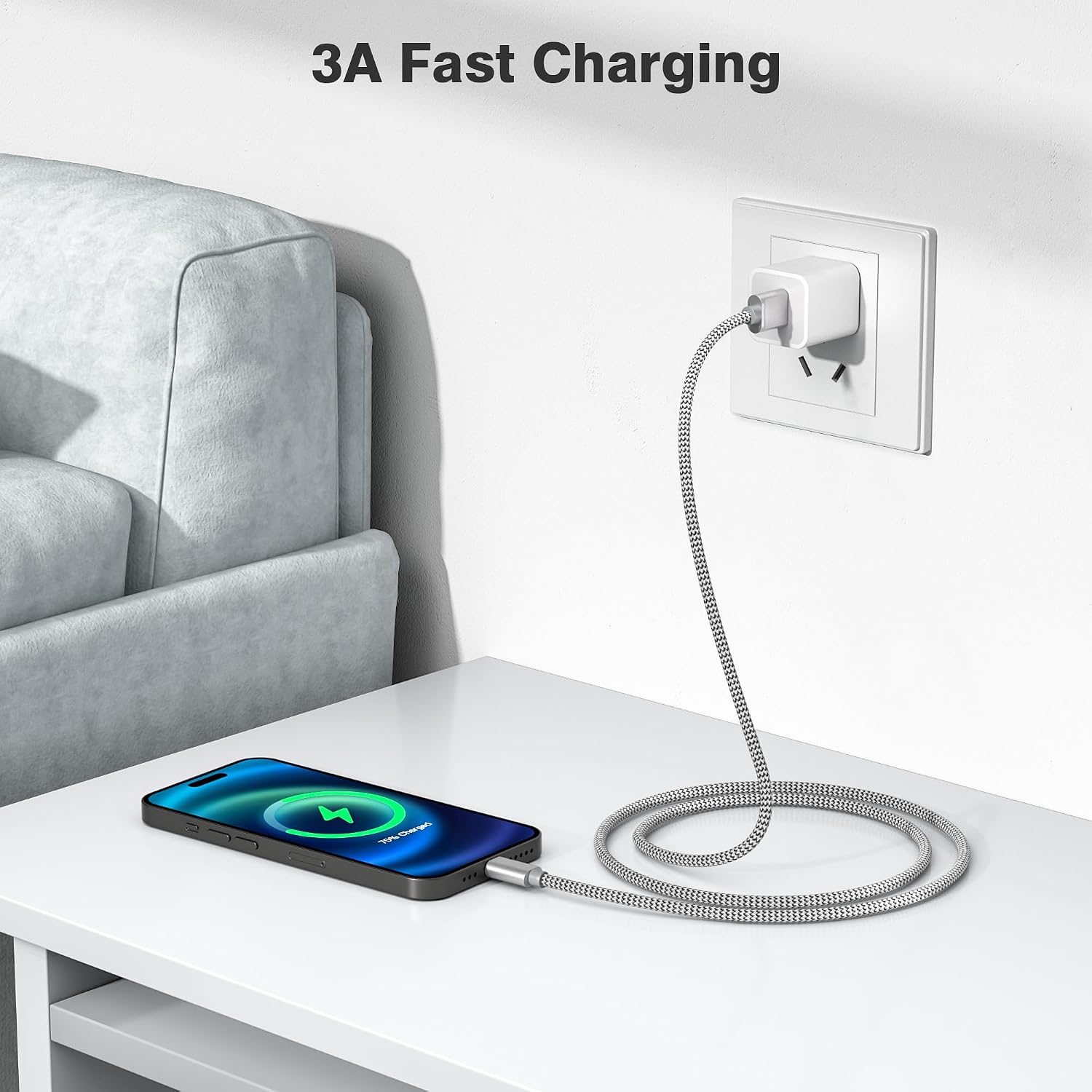 Elebase USB Cable 3 Pack and Multi USB Charger Adapter Kit image 5