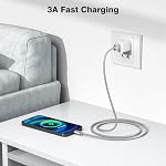 Elebase iPhone 17 17e Pro Max Câble de recharge 1.5/3.3/6.6FT 3Pack,USB Cord de chargeur de voiture de type A à C,USBC Carplay Cable pour une nouvelle Apple 16 Plus iPad 10 Mini 7 Air 8,Airpods,Samsung Galaxy S26 S25 A17 Ultra