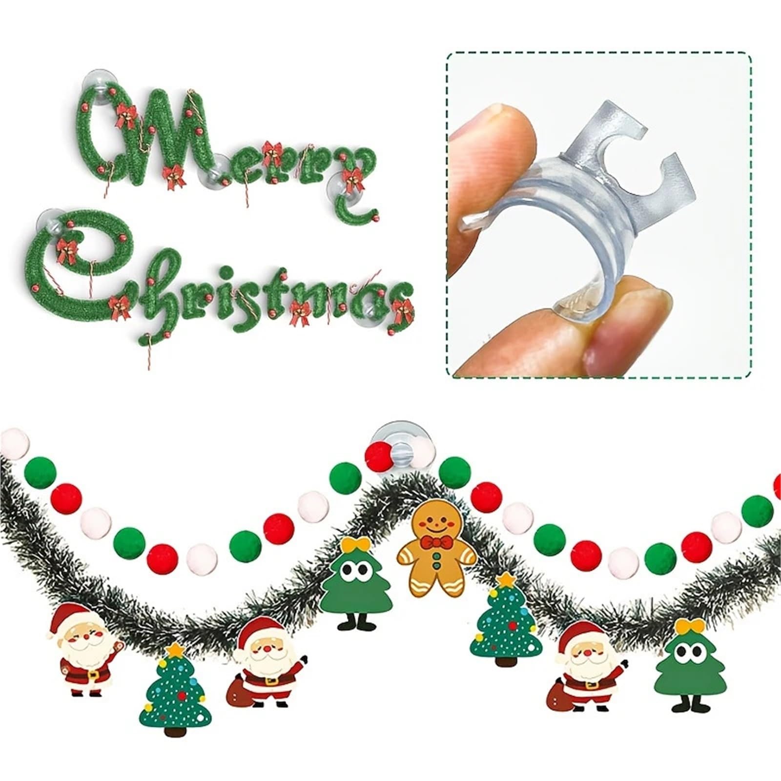 Clip for cavi a ventosa da 60 pezzi 30 mm for corda