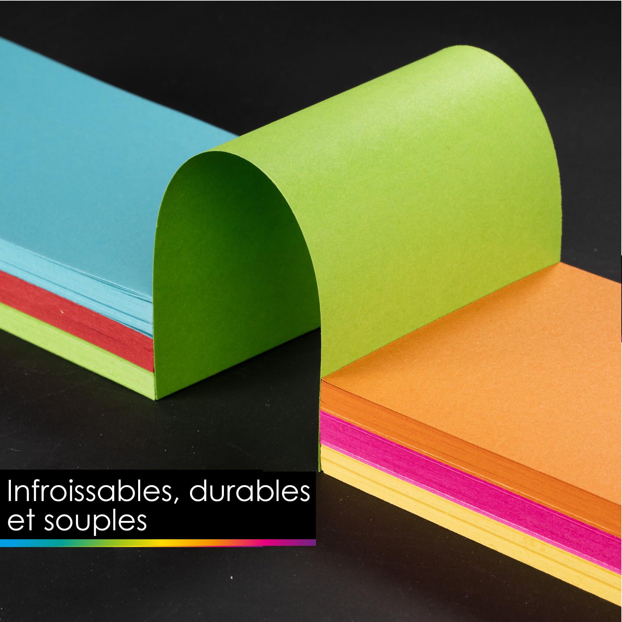 OfficeTree Lot de 750 cartes de modération, 6 couleurs, rondes, ovales et rectangulaires, cartes de métaplan, cartes de présentation, accessoires de séminaire, pour mallette de modération