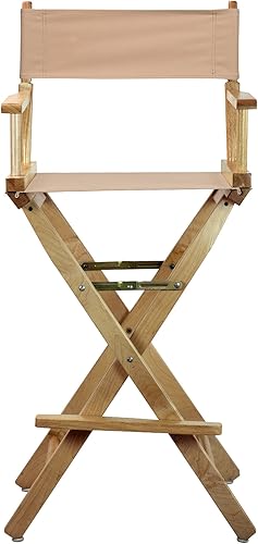 Miniatura 7 de Casual Home - Silla de director de 30.0 in, marco natural, con lona bronceada, altura de barra