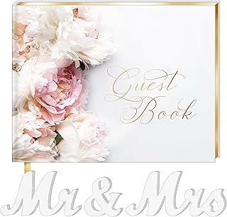 Wedding Guestbook 128 Pages, Guestbook Hardcover, with Additional Letters Mr & Mrs. Guestbooks, Guestbook for Wedding, Guestbook for Wedding, Receptionbooks, Guestbook Wedding Reception.