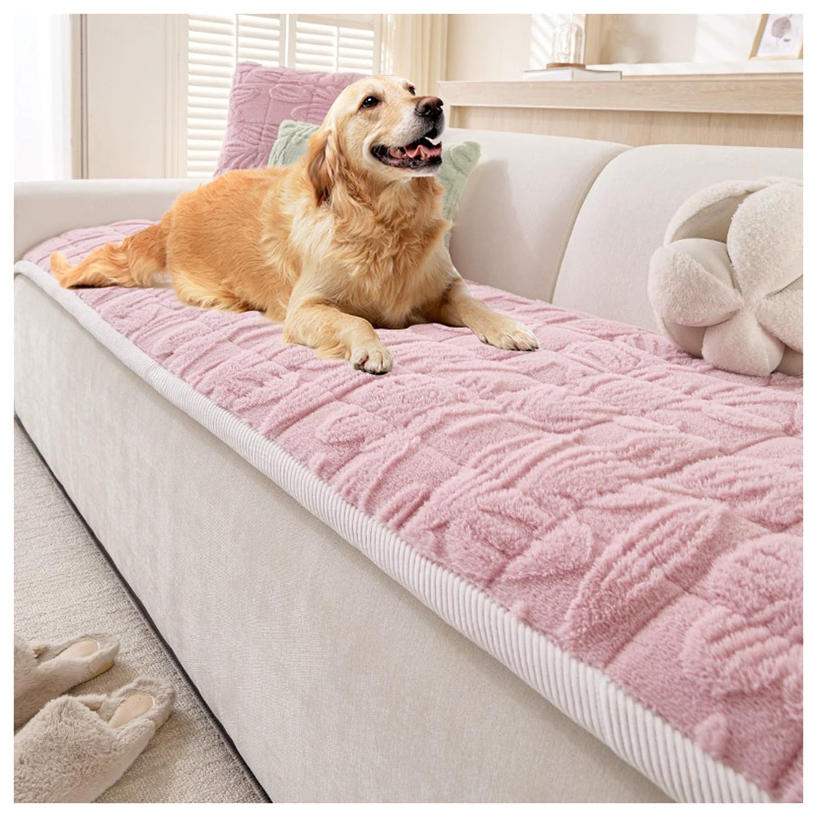 Housse de canapé en peluche pour animaux tapis de protection pour coussin de salon