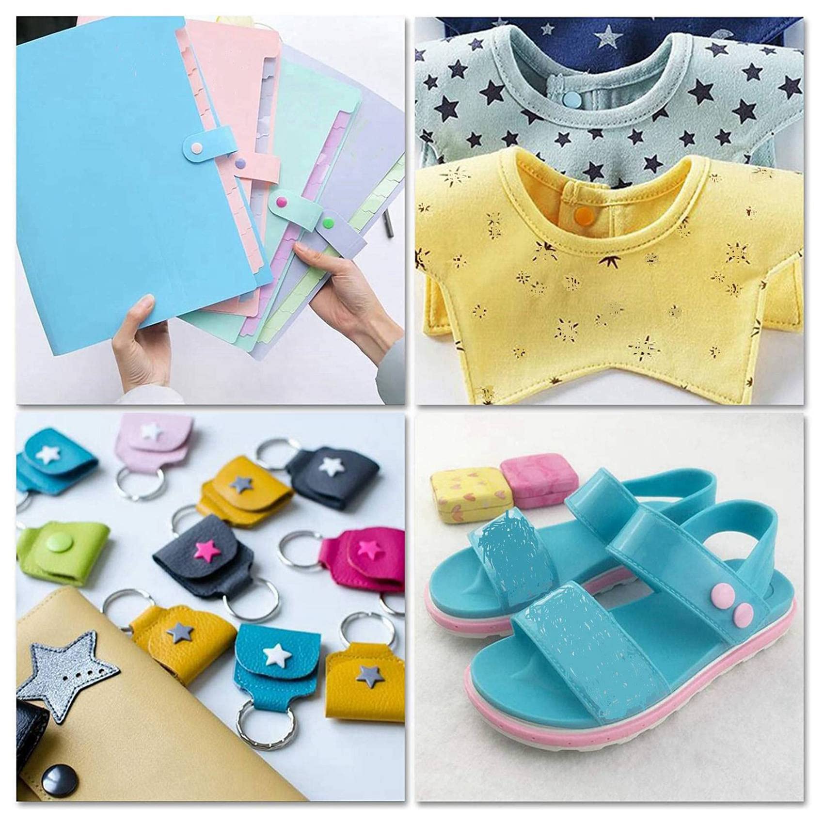 2X Botón de Sujetadores Una Presión con de Alicates, Botones de Plástico Sin Costuras para Ropa, Carteras Y Costura, Azul