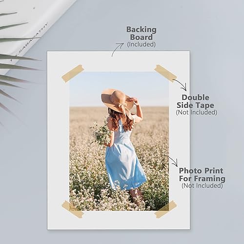 Miniatura 5 de Somime Paquete de 10 tableros de respaldo blancos de 16 x 20 pulgadas, tablero sin cortar de 16 x 20, tableros traseros sin ácidos para fotos,