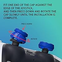 Vista 6 de PlayVital Thumbs Pro Hurricane - Extensor de pulgar para controlador ps5, tapas de palanca de mando para controlador inalámbrico ps5, 2 cóncavos