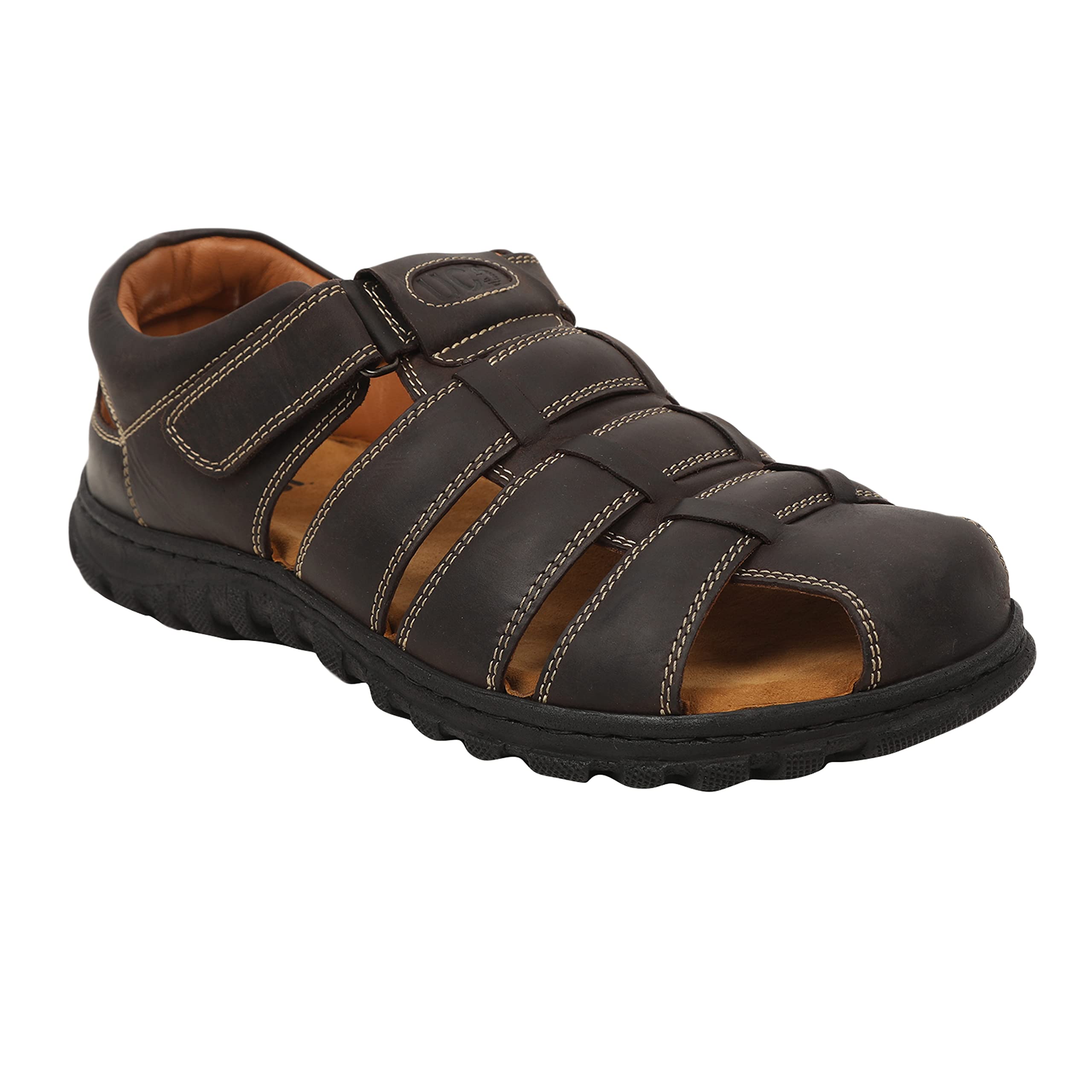 UC5 Mens Leather Closed Fisherman Sandal with Memory Foam (Coffee Brown, numeric_8) (B09LVV16RX) Amazon Price History, Amazon Price Tracker