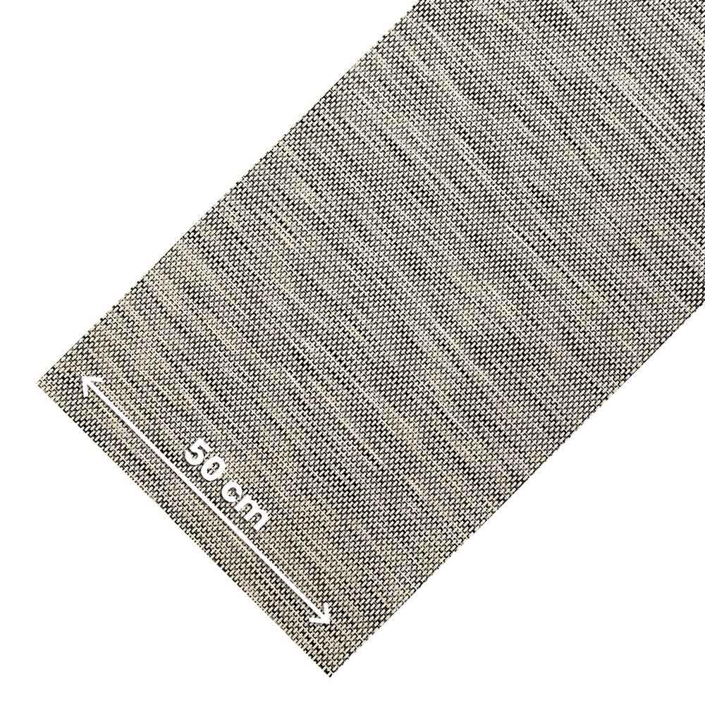 OLIVO.shop Tappeto Cucina Antiscivolo Lavabile Passatoia per Cucina Multiuso al Metro Passatoia Pvc Effetto Rattan, ROTOLO LOTUS BIG Avorio (50x340 cm)