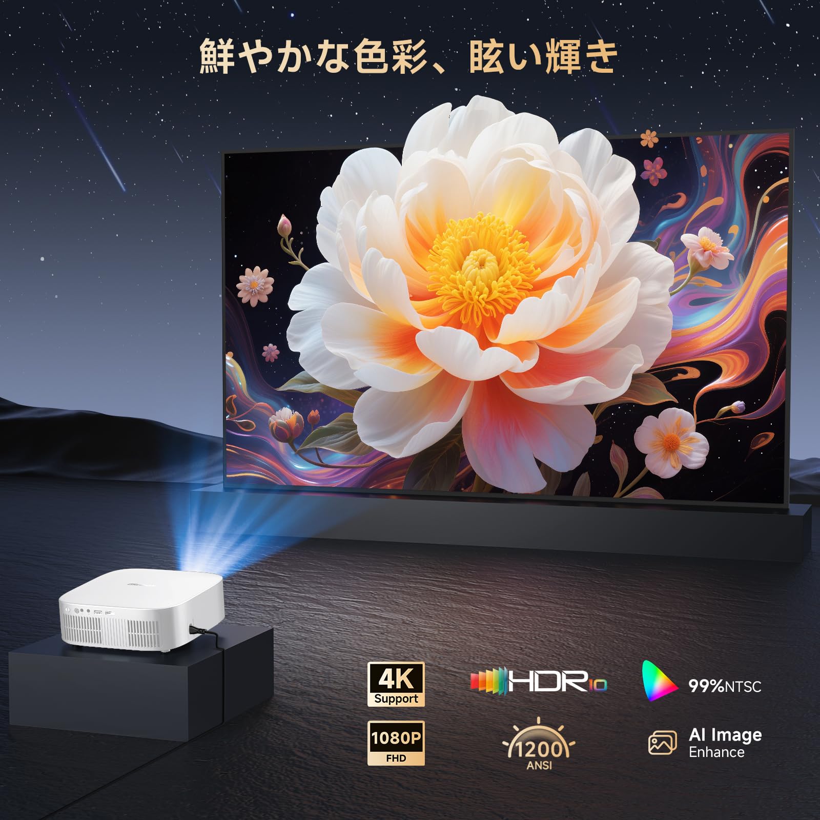 Amazon.co.jp: プロジェクター iSinbox 1200ANSI TOFオート