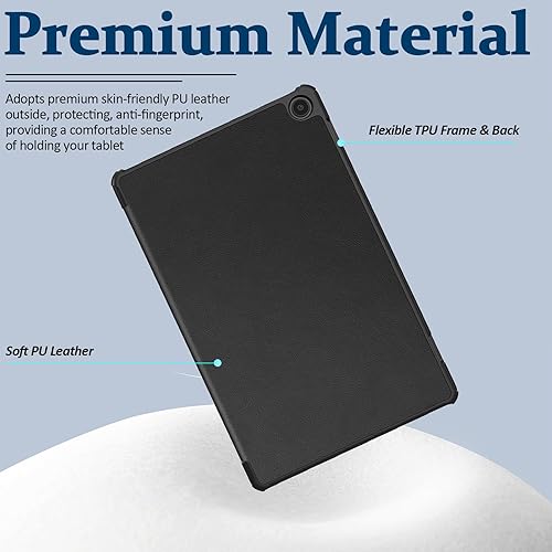 Miniatura 3 de Miimall Case Compatible for Fire Max 11 Tablet 2023, Ultra Thin Slim Leather + Foldable Design PC Back Full Protector Auto WakeSleep Trifold Stand