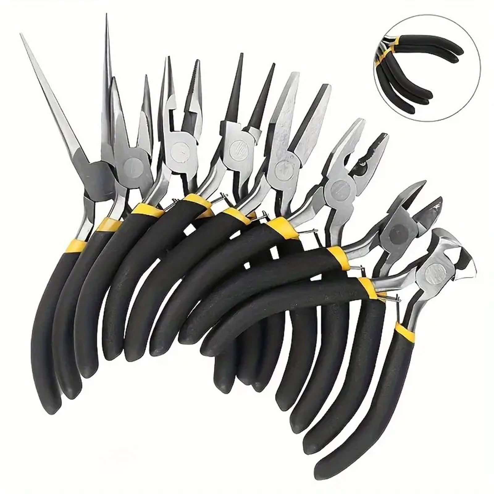 Set di pinze per gioielli portatili, multiuso, accessori alla moda, per artisti e amanti dei gioielli, uso quotidiano, collezione di pinze per perline