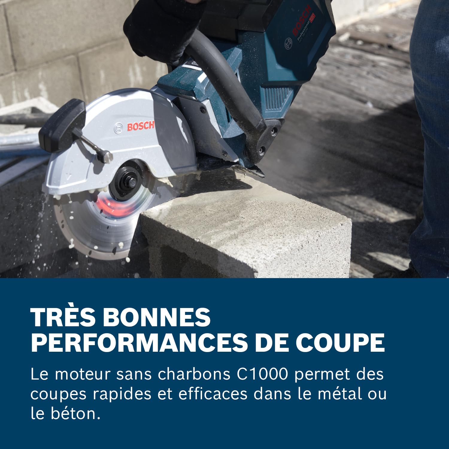 Bosch Professional 18V System scie tronçonneuse sans-fil GCS 18V-230 (avec 1 raccord de flexible, sans batterie ni chargeur)