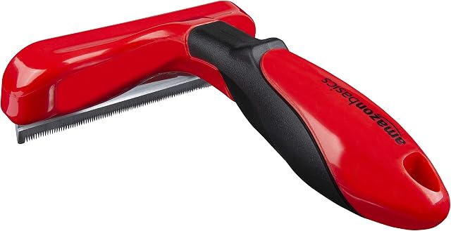 Amazon Basics Pet Grooming & Deshedding Tool, Large