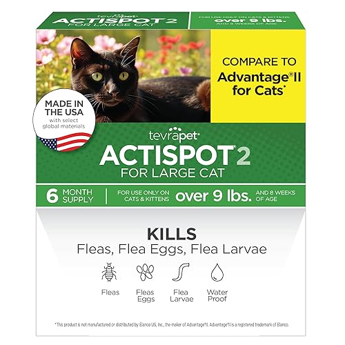 TevraPet Actispot II Flea Treatment for Large Cats 9+ lbs